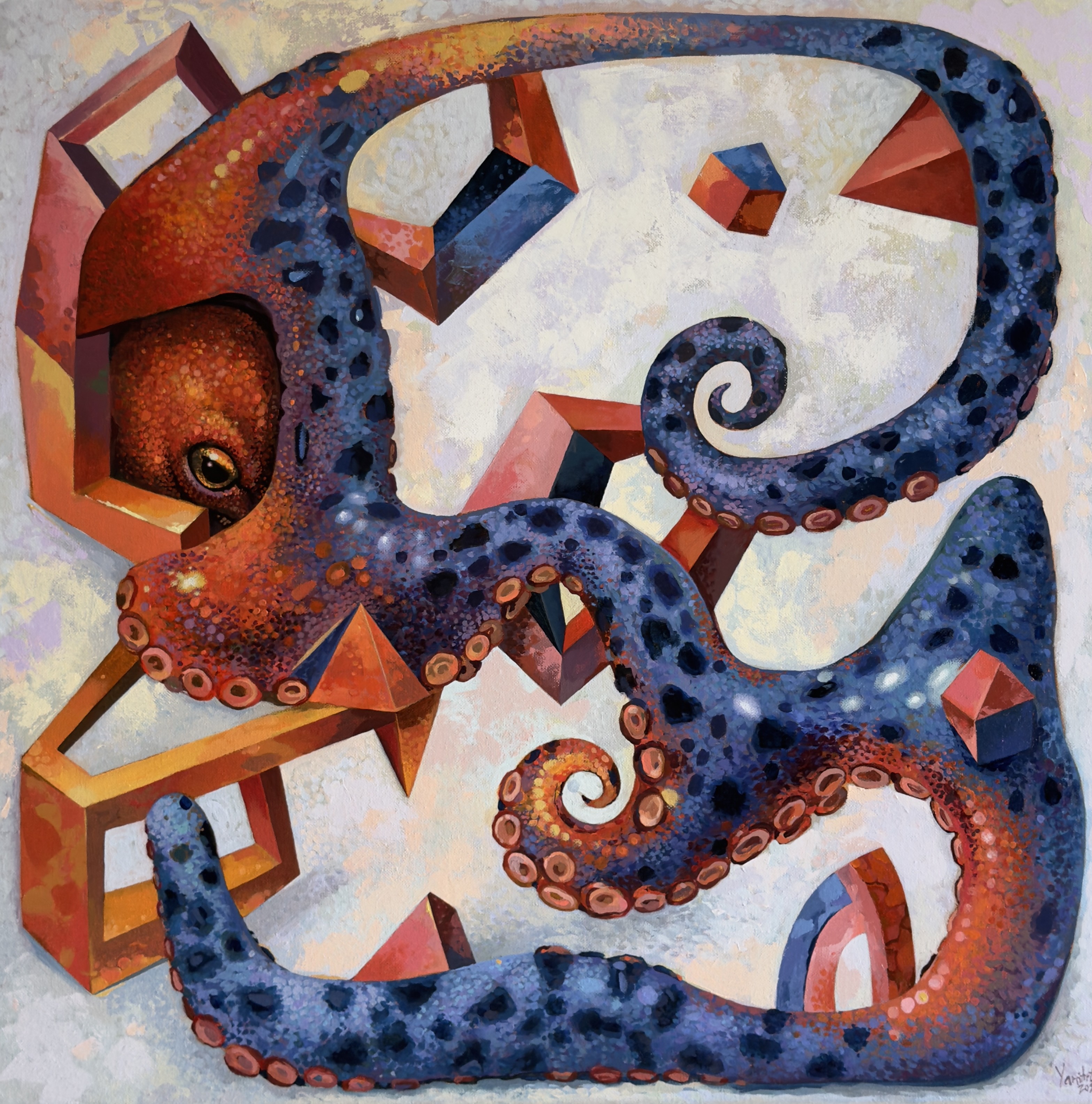 Oswojenie — oryginalny obraz akrylowy, Yani Art