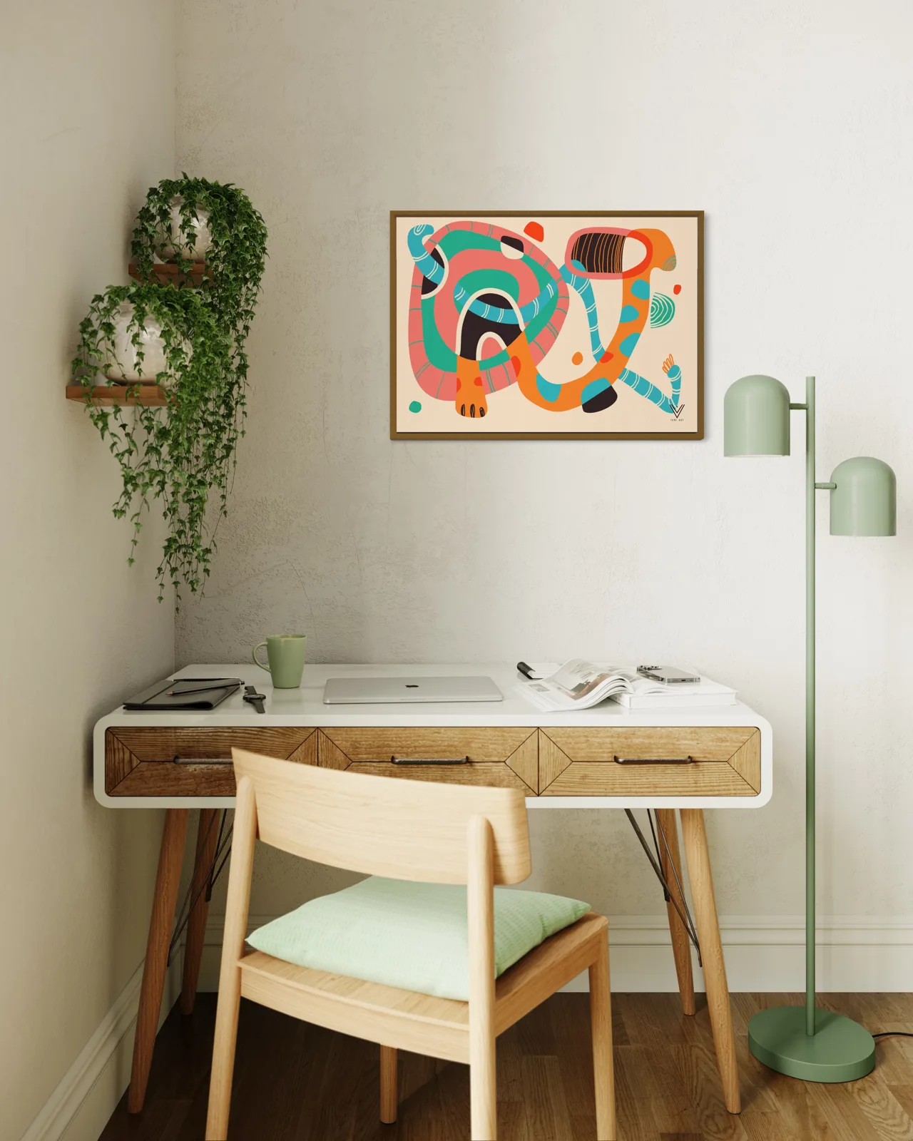 Schnecke — Original-Acrylgemälde, Yani Art